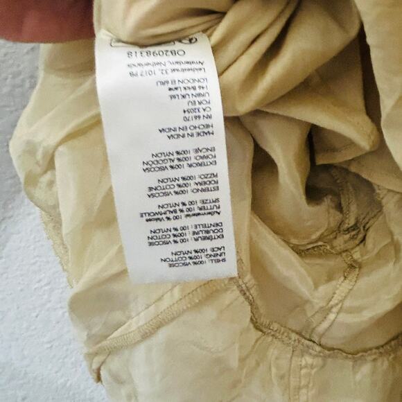 NEW Free People Calliope Ruffle Midi Skirt XS Tan Victorian Romantic Cottagecore - Picture 7 of 8